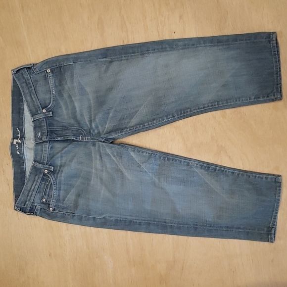 𝅺7 For All Mankind Roxanne Denim Bermuda Shorts NWOT - Picture 1 of 13